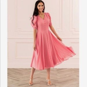 Rachel Parcell Pink Buttoned Dress